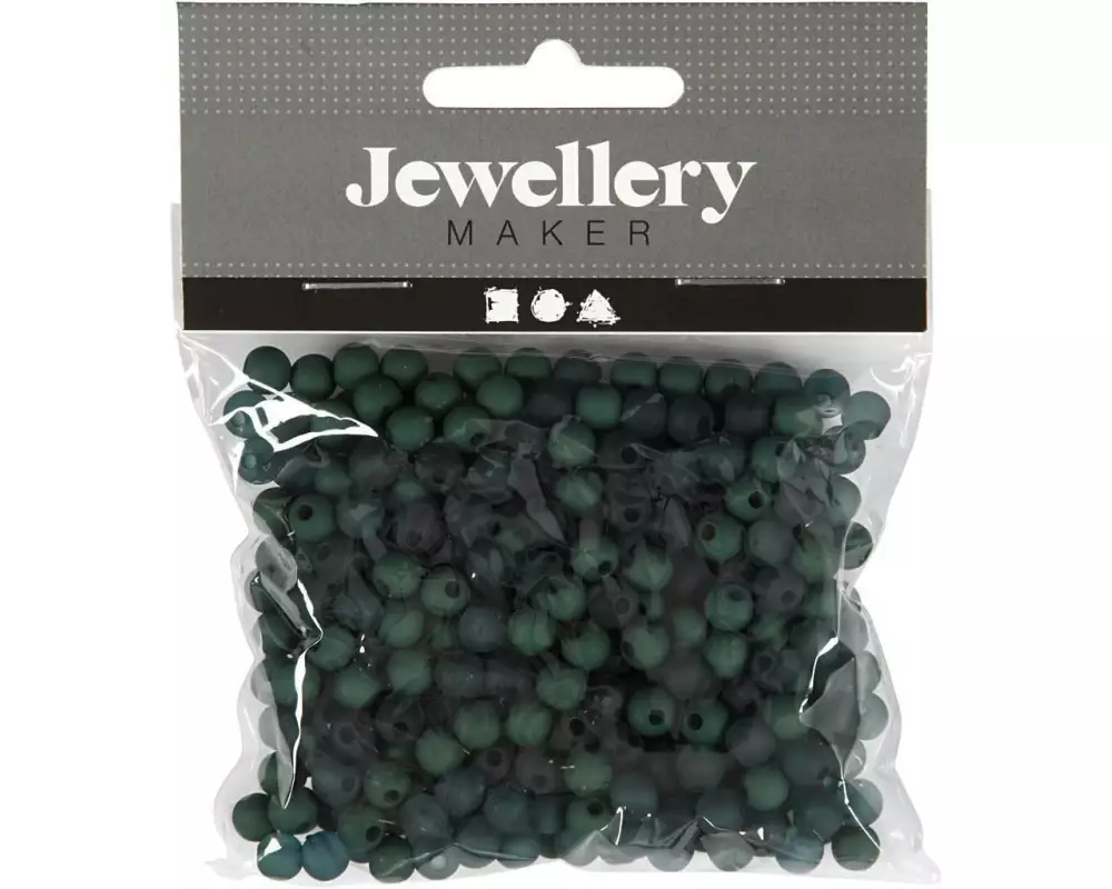Creativ Company Kunststoffperlen 6 mm, Dunkelgrün, 150 Stk.