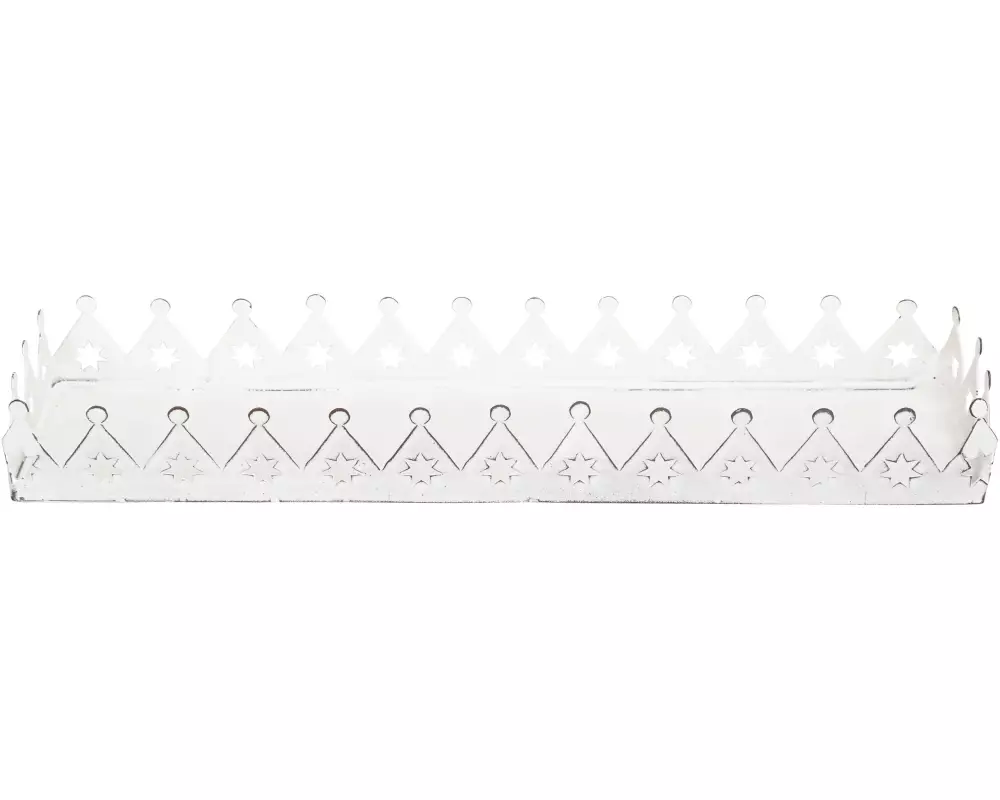 COCON Dekoschale mit Spitzen 28 x 7.5 x 3 cm, Weiss