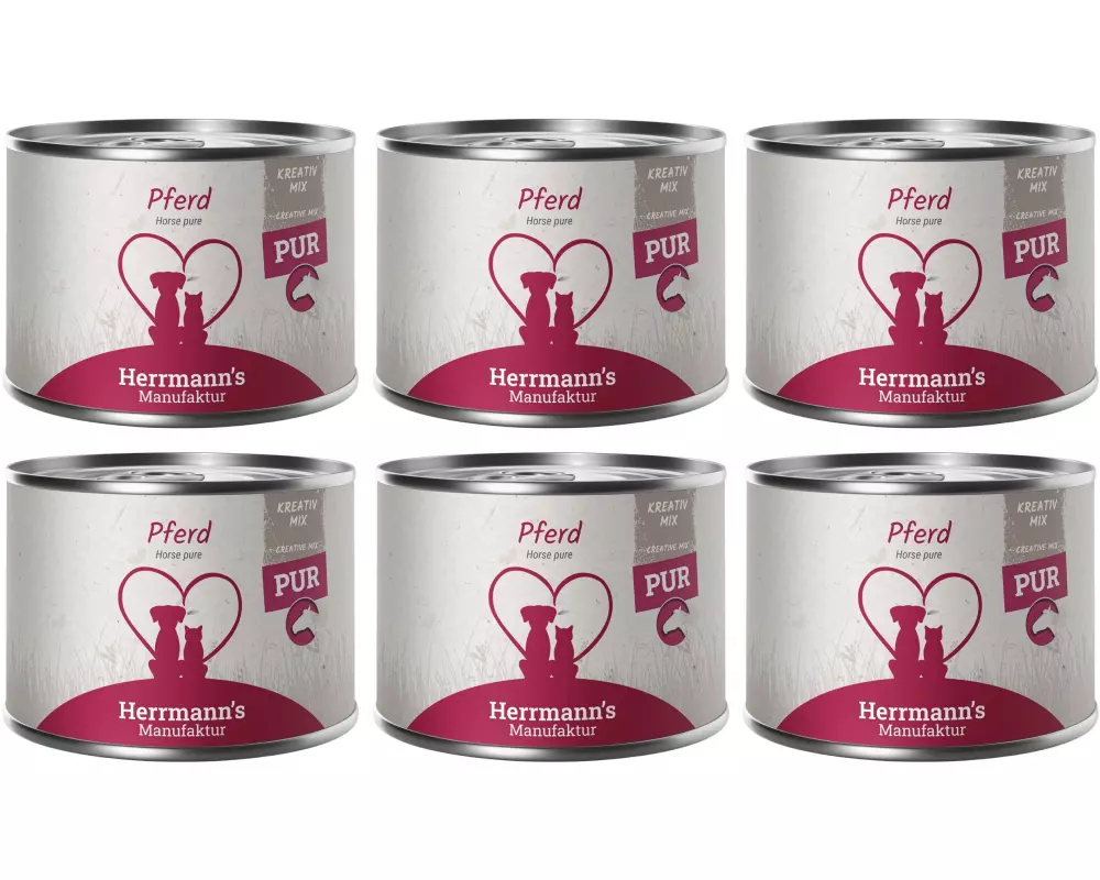 Herrmann's Nassfutter Pferd Reinfleisch 6 x 200 g