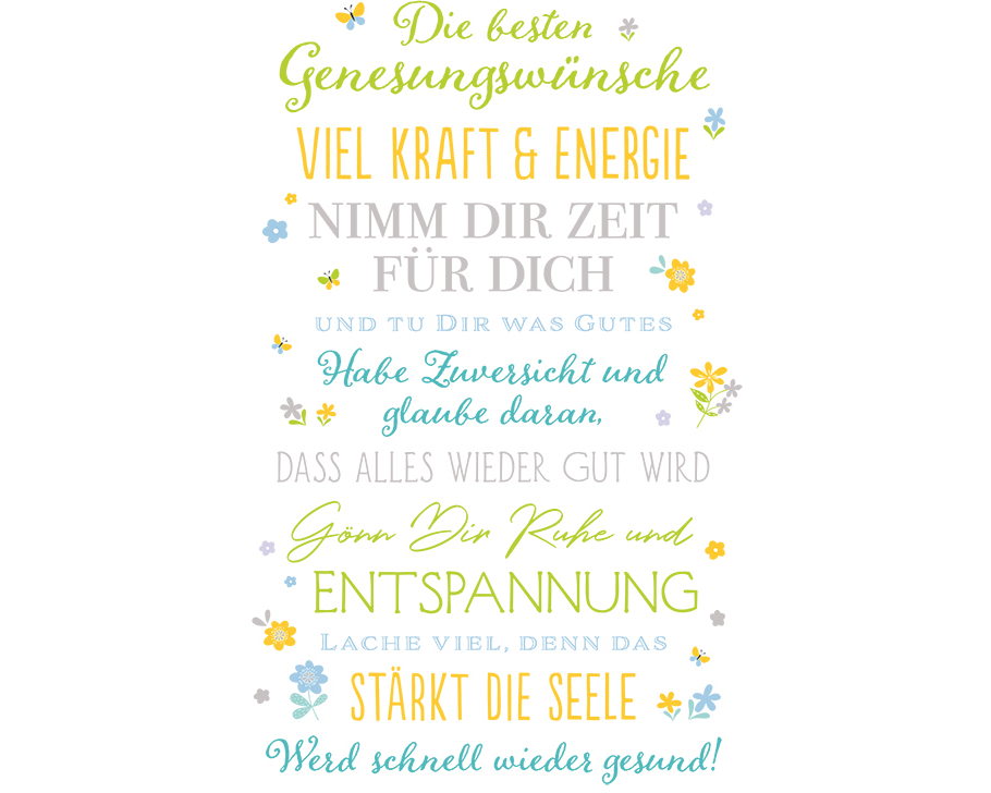 ABC Genesungskarte Die besten Genesungswünsche B6