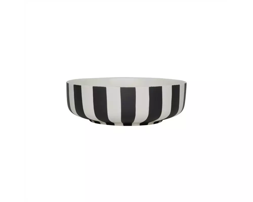 OYOY Dekoschale Toppu Bowl Large Schwarz/Weiss