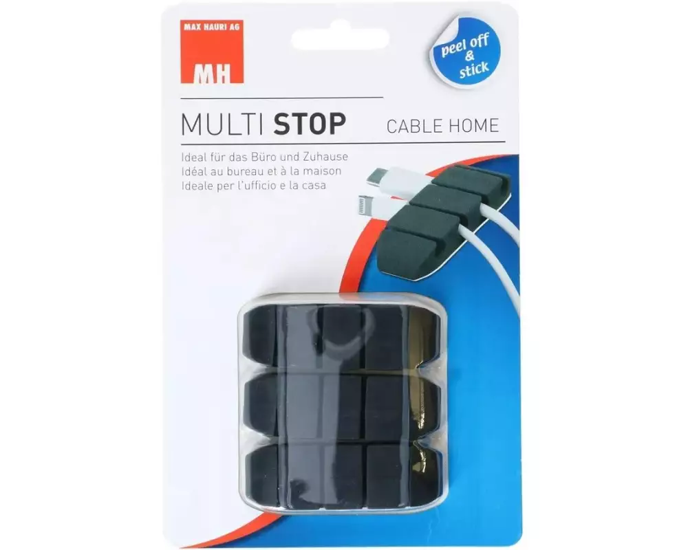 Max Hauri Kabel-Clip Multi, 3 Stück, Schwarz