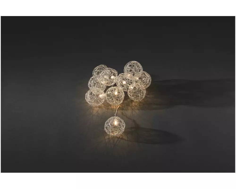 Konstsmide LED Dekolichterkette Drahtkugeln 16 LEDs