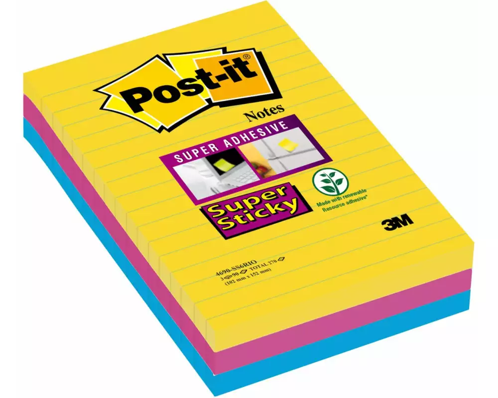 Post-it Notizzettel Post-it Super Sticky 10.1 cm x 15.2 cm