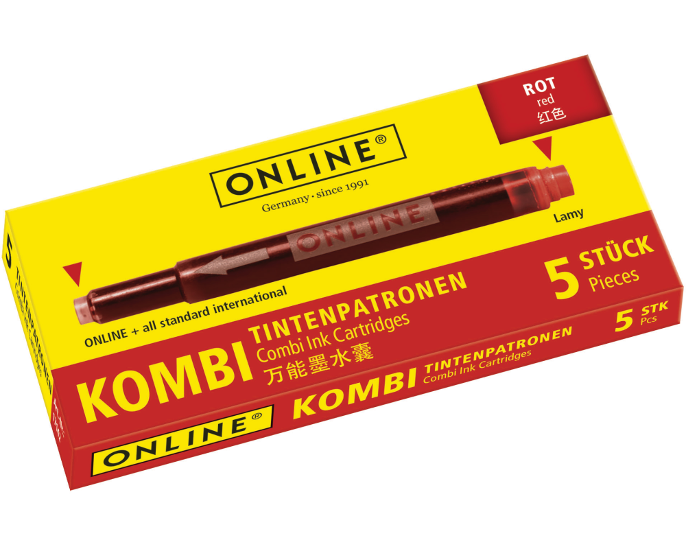 ONLINE Tintenpatronen Kombi 17307/12 Rot 5 Stück