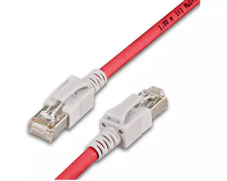 Wirewin Patchkabel RJ-45 - RJ-45, Cat 6A, S/FTP, 1 m, Rot