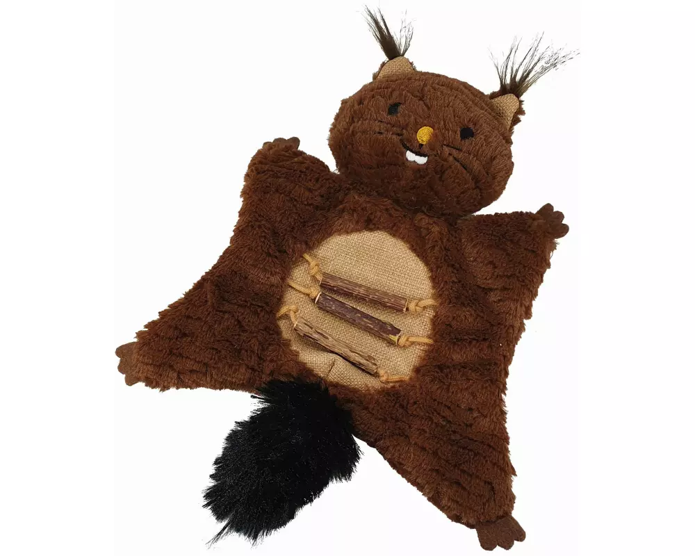 Nobby Katzen-Spielzeug Matabi-Plüsch Eichhörnchen, 27 cm