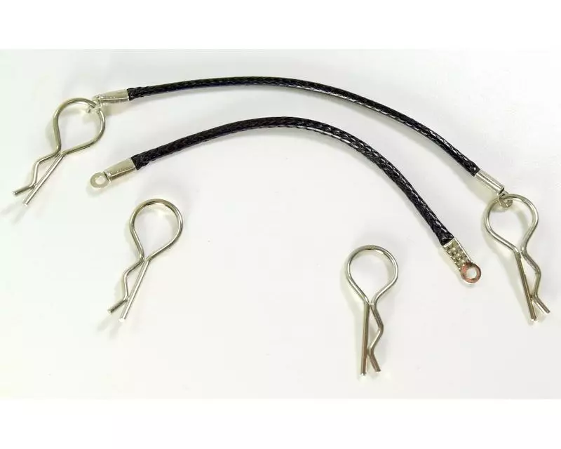 Absima Karosseriesplinte mit Seil, schwarz (80 mm)