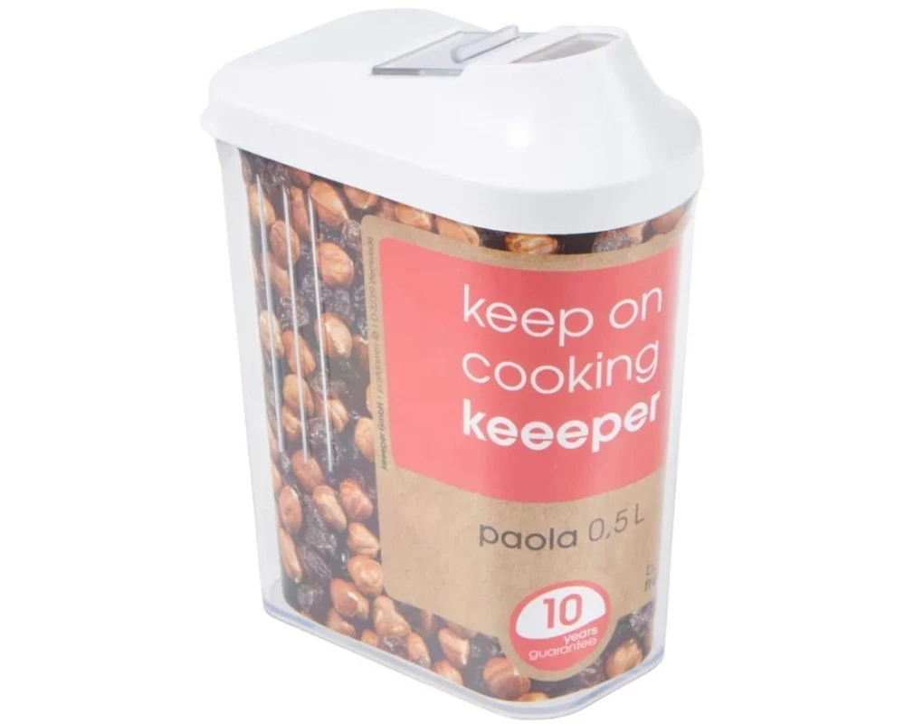 keeeper Paola 1 l, Transparent/Weiss
