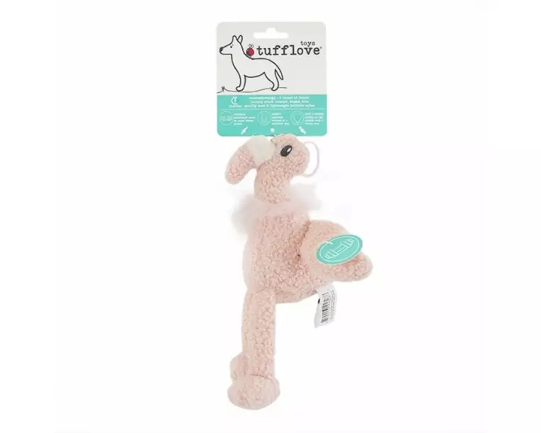 Rosewood Hunde-Spielzeug TUFFLOVE Flamingo M, 34 cm, Rosa