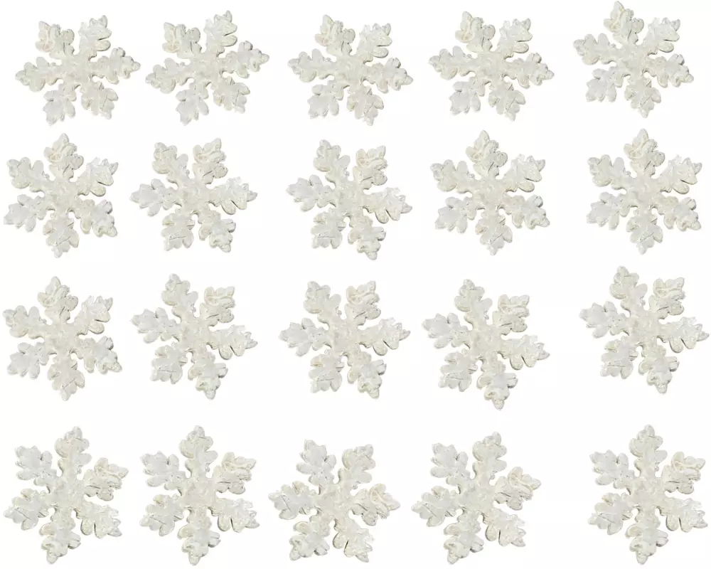 COCON Streudeko Schneeflocken Weiss, 36 Stück