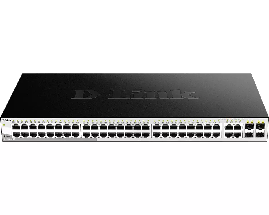 D-Link DGS-1210-52 Managed L2 Gigabit Ethernet (10/100/1000) 1U Schwarz