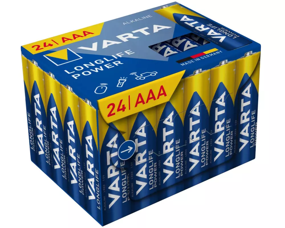 Varta Batterie Longlife Power AAA CUBE24 , 24 Stück