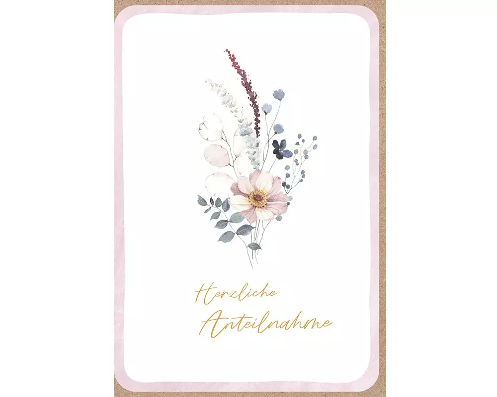 ABC Trauerkarte Herzliche Anteilnahme B6