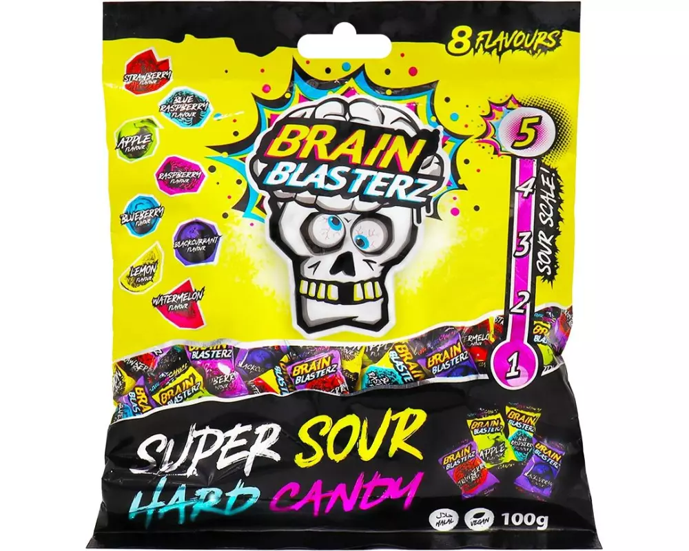 Brain Blasterz Super Sour Hard Candy 100 g