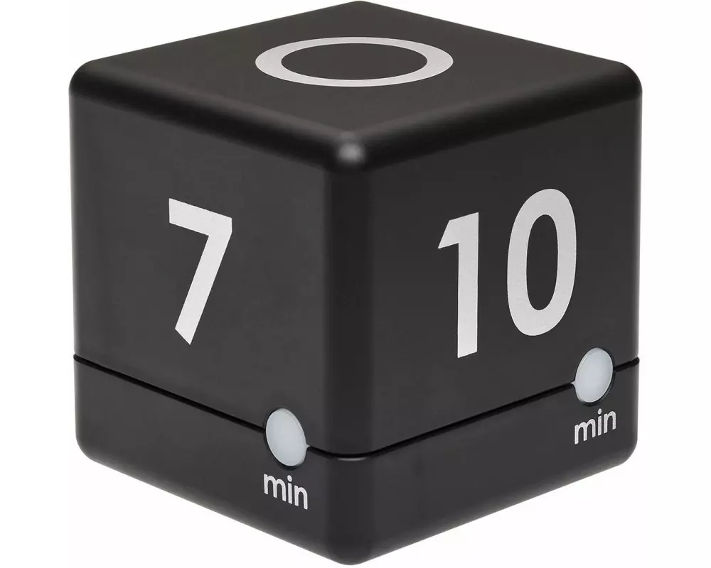 TFA Dostmann Küchentimer Cube Schwarz