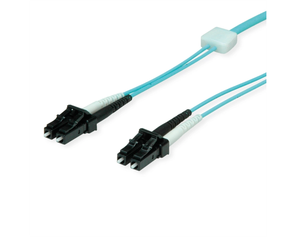 EasyLan LWL-LED-Patchkabel duplex 50/125µm OM3, LC/LC, türkis, 1 m