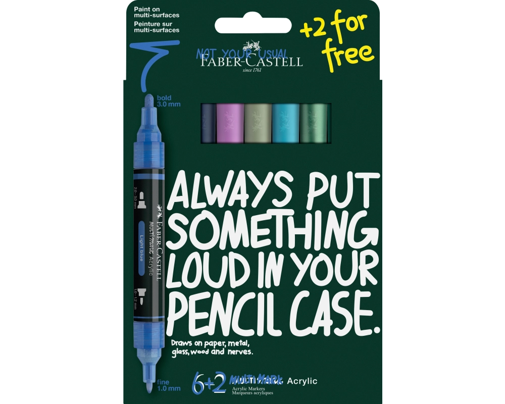 FABER-CASTELL Acrylmarker 1-3mm 186018 Frost 8 Stück
