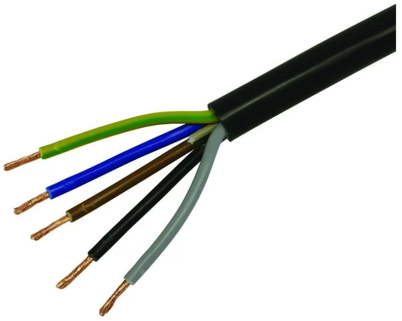 STEFFEN Installationskabel TD 5x 1.5 mm2, 10 m, Schwarz