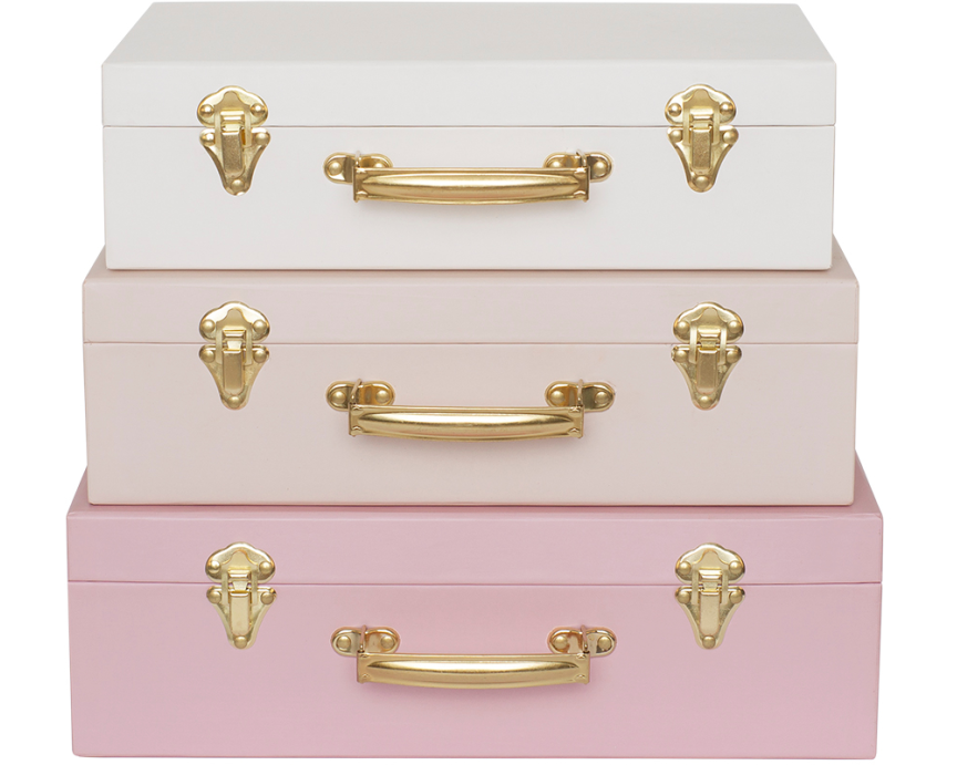 JABADABADO Koffer Set A3219 Pink 3 Stück