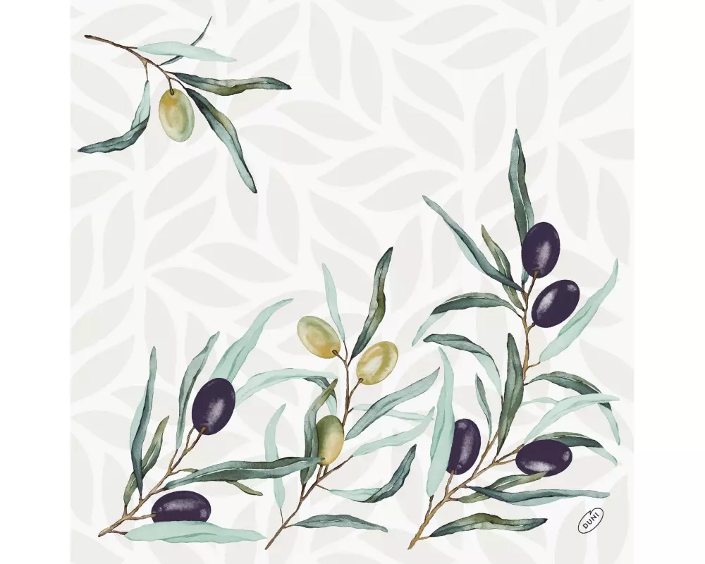 Duni Papierservietten Olive Garden 40 cm x 40 cm, 60 Stück