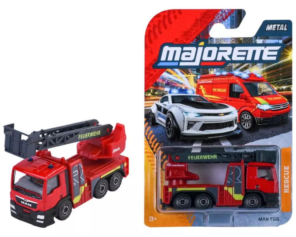 Majorette SOS MAN TGS Rosenbauer Feuerwehr Metall Kunststoff