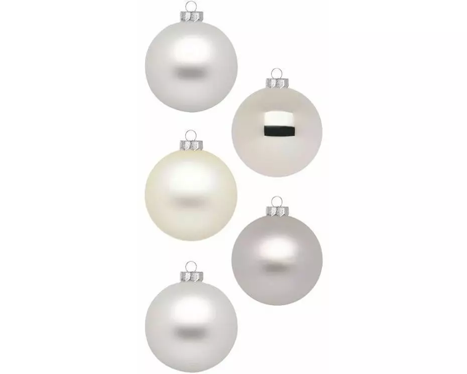 INGES CHRISTMAS DECOR Weihnachtskugel Cloud Dancer Ø 10 cm 6 Stück