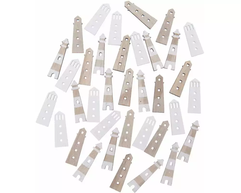 Rico Design Streudeko Leuchtturn natur 36 Stück