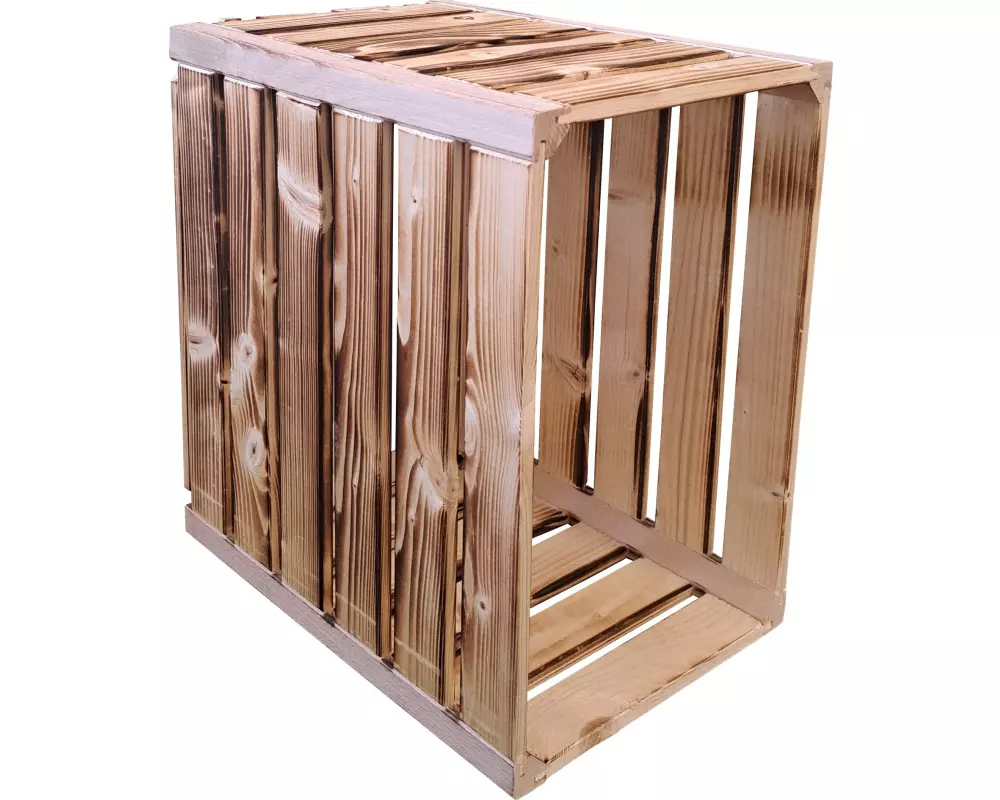 Holz Zollhaus Holzharasse geflammt, 23.3 x 35 x 32 cm