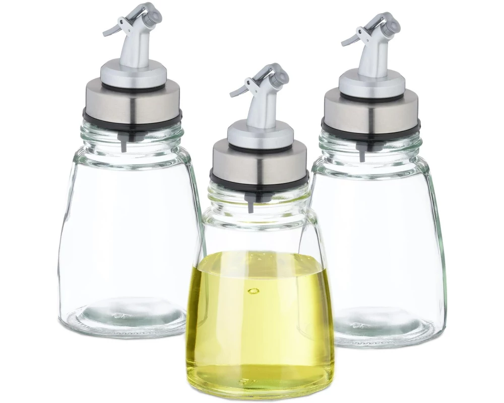 relaxdays Öl Spender 3 Stück, 200 ml