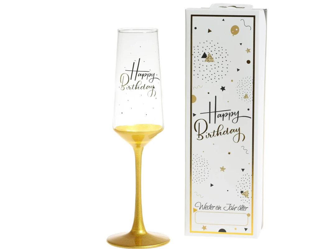 Trendcompany Sektglas Happy Birthday