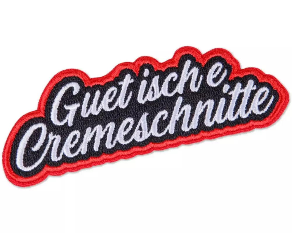 Swissmeme Patch «Guet isch e Cremeschnitte» 10 x 3.5 x 0.3 cm