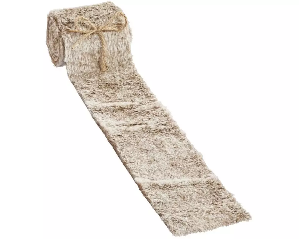 HobbyFun Mini-Utensilien Kunstfell Band Beige