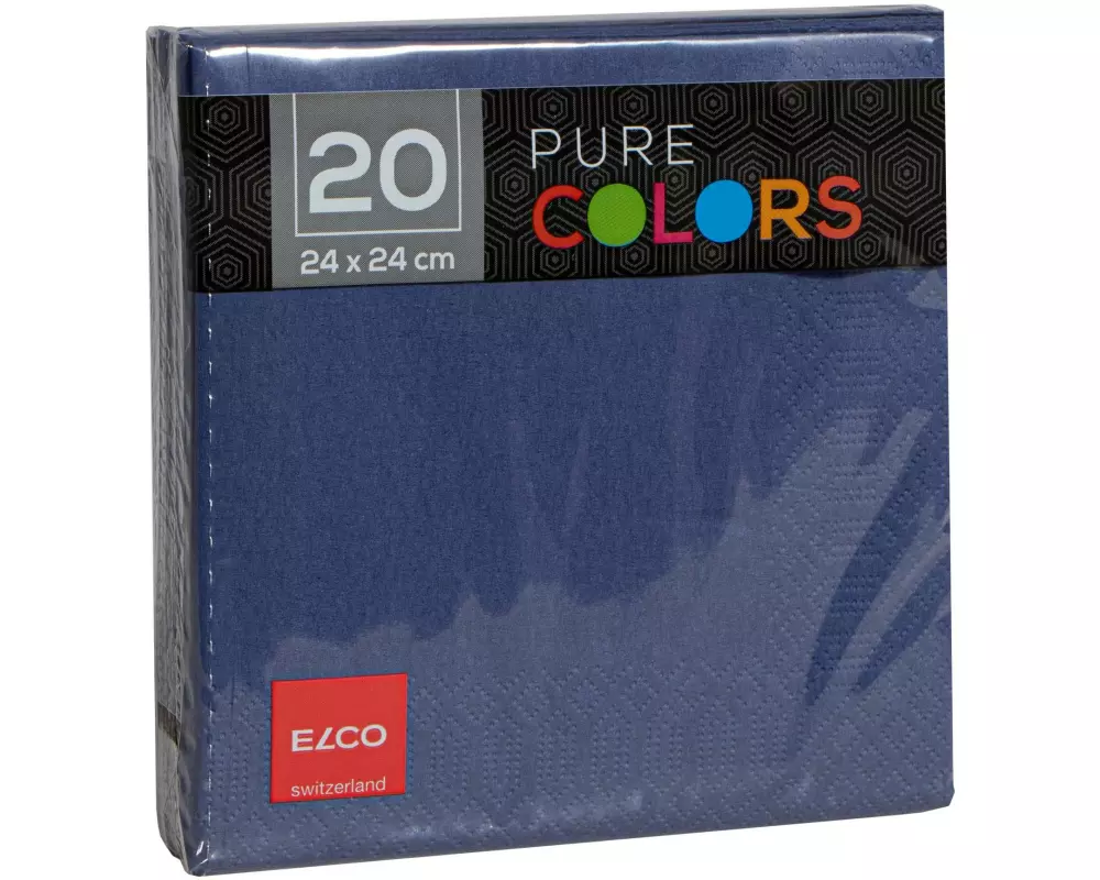 ELCO Papierservietten 24 cm x 24 cm, Dunkelblau
