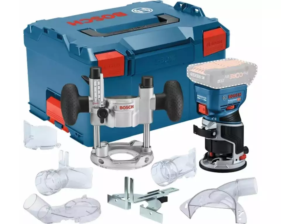 Bosch Professional Akku-Kantenfräse GKF 18 V-8 Taucheinheit TE 600 in L-BOXX