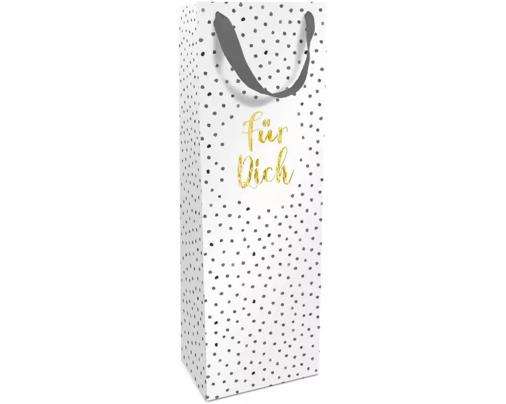 Braun + Company Flaschentasche Für dich 12 x 36 x 8 cm, Grau/Weiss