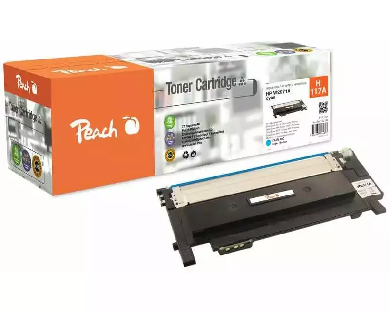 Peach HP No. 117A C, W2071A Cyan