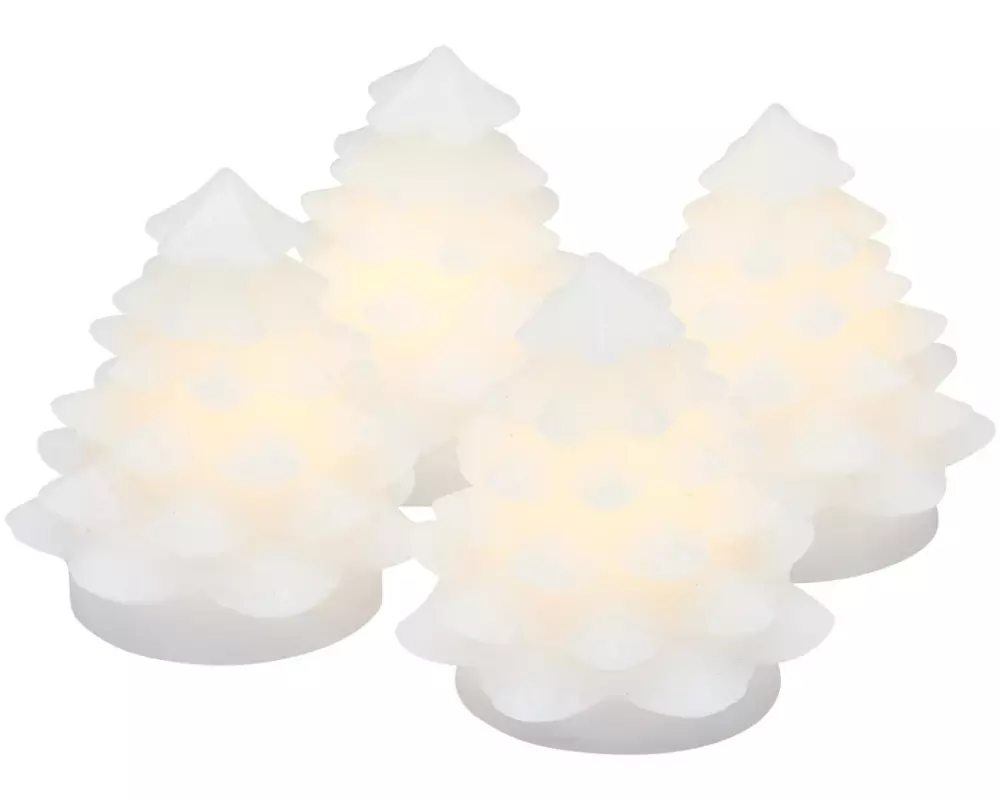 Sirius Tischdeko Carla Tannenbaum, 7 cm, 4 Stück, Weiss
