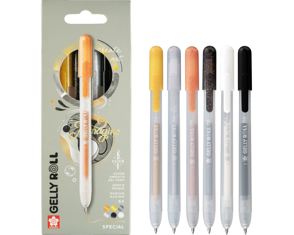 SAKURA Gelly Roll 0.8mm PXGBRAMIX6 Special, ass. 6 Stück