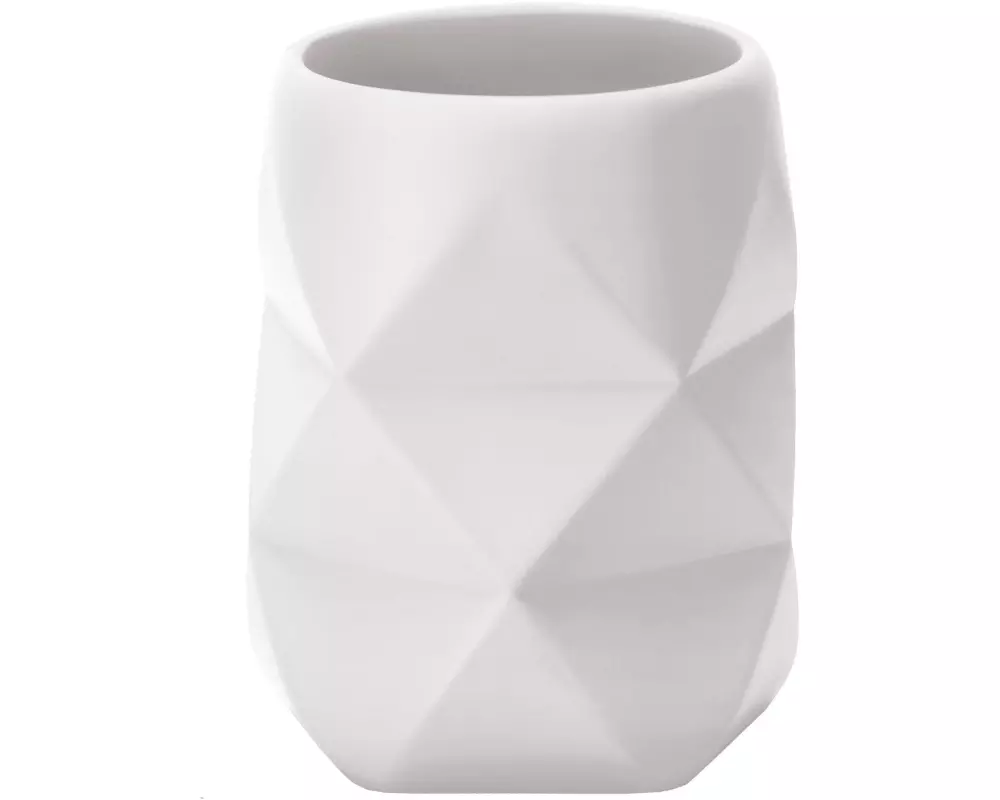 Kleine Wolke Zahnputzbecher Crackle Weiss