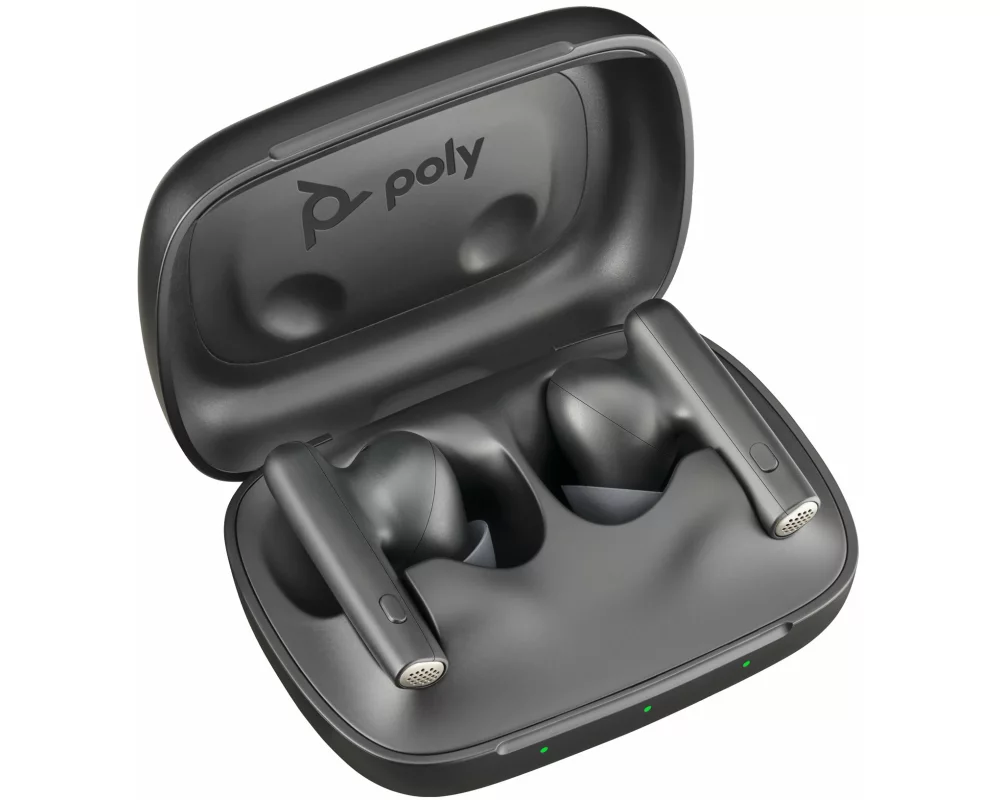 HP Poly Voyager Free 60, UC Black Earbuds, +BT700 USB-C Adapter, +Basic Charge Case