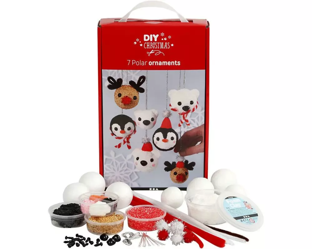 Creativ Company Bastelset Foam & Silk Clay Polartiere