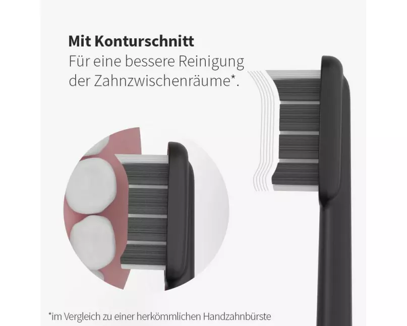 Zahnheld Ersatzbürste Basic medium Weiss 3 Stück