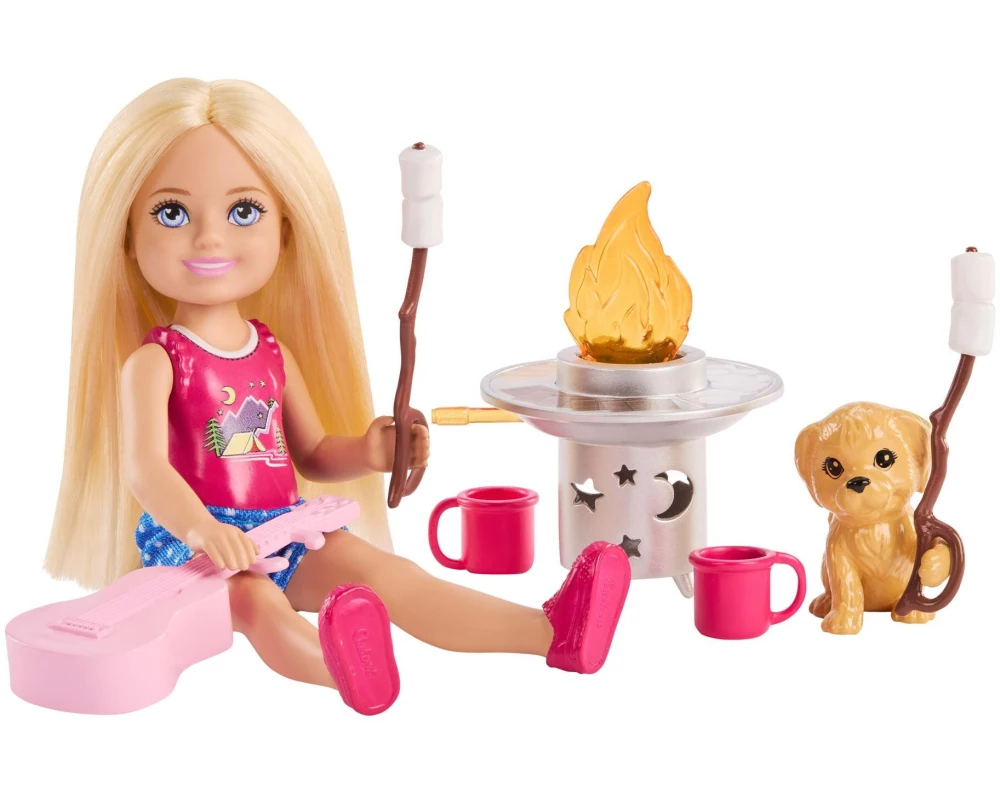 Barbie Spielset Outdoor Adventure Chelsea Puppe mit Hund
