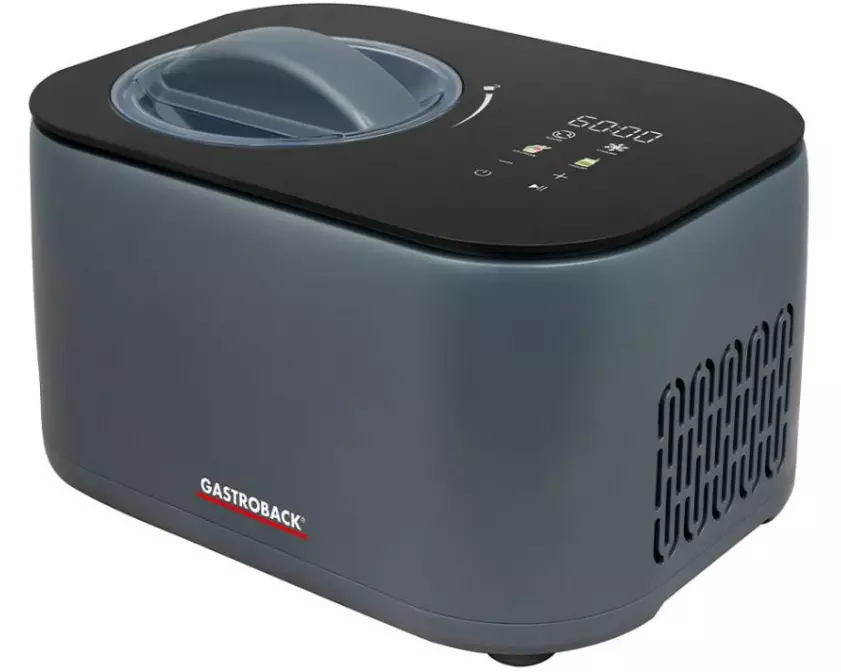 Gastroback Kompressor-Eismaschine Mini Gelateria 1 l, Schwarz/Anthrazit