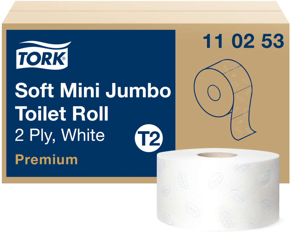 TORK Mini Jumbo Toilettenpapier T2 110253 weiss 12 Rollen à 170m