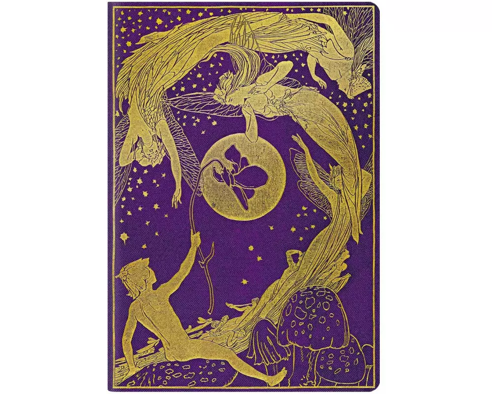 Paperblanks Notizheft Lang's Fairy Books A6, liniert, Gold / Violett
