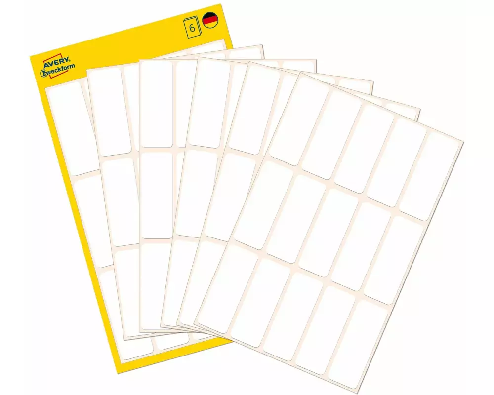 Avery Zweckform Vielzweck-Etiketten 38 x 14 mm, 6 Blatt