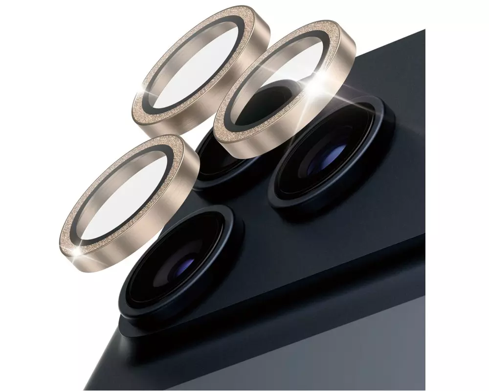 Panzerglass Kameraschutz Hoops Glitter iPhone 17 Pro/17 Pro Max Gold