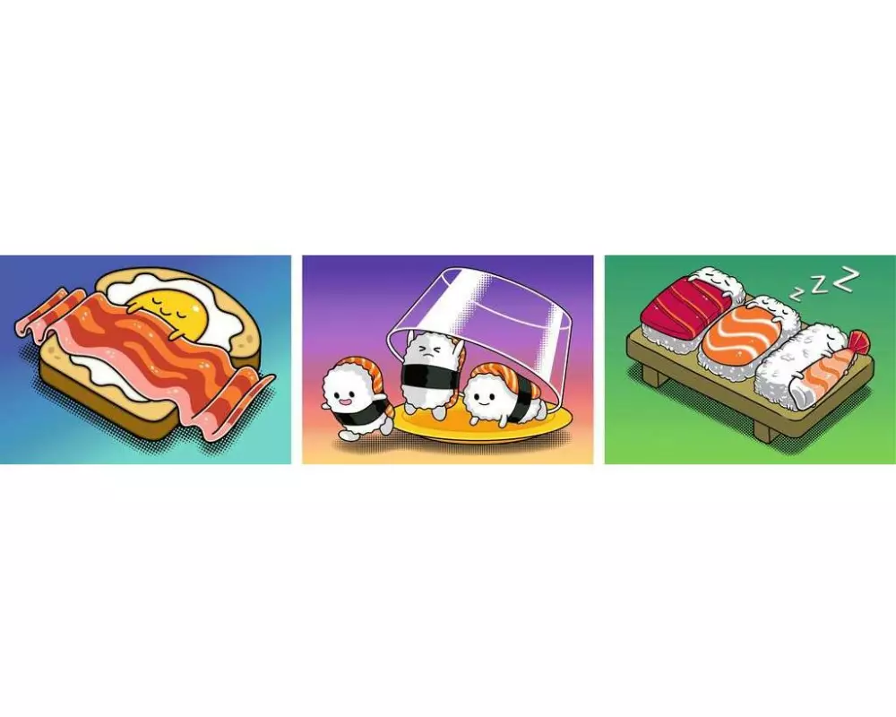 Ravensburger Puzzle Kawaii Breakfast, Lunch & Dinner 3 x 100
